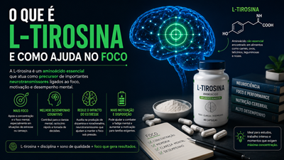 O que é L-tirosina e como ajuda no foco