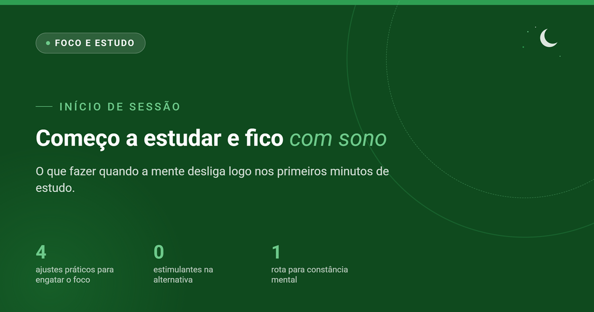 Começo a estudar e fico com sono: o que fazer quando a mente desliga no início da sessão